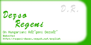 dezso regeni business card